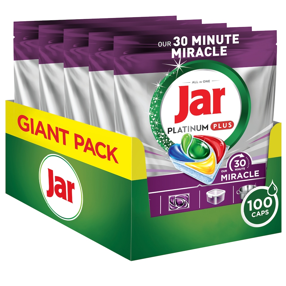 image 1 of Jar Our 30 Minute Miracle Platinum Plus Dishwasher Tablets, 100 X