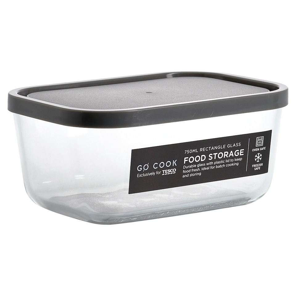 image 1 of Go Cook Rectangle glass food storage 750ml
