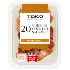 Tesco 20 Chicken Cocktail Sausages 170G