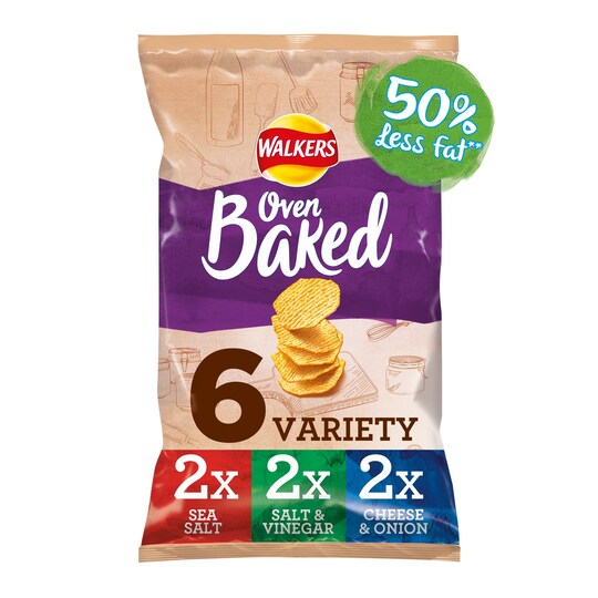 Walkers Baked Variety Crisps 6X25g Tesco Groceries