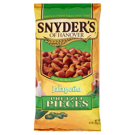 Snyders Jalapeno Pretzel Pieces 340.2G Tesco Groceries