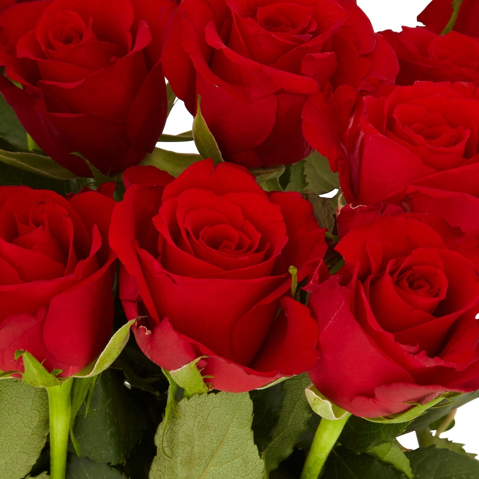 image 1 of Tesco Red & Orange Roses Flowers Bouquet