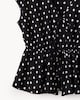 image 6 of F&F Polka Dot Tie Front Top in Multi Black