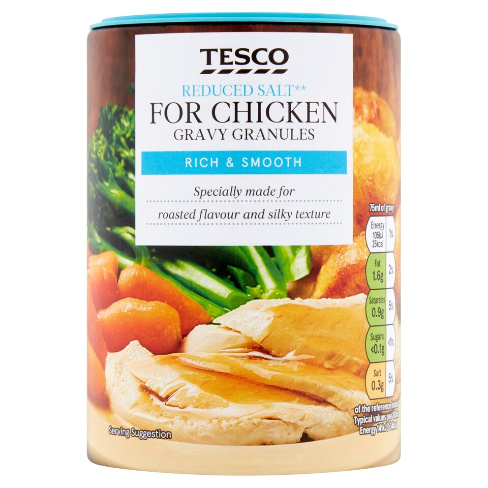 Tesco Gravy Granules Chicken Reduced Salt 200G