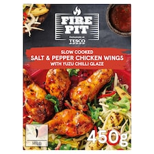 Tesco Fire Pit Salt & Pepper Chicken Wings with A Yuzu Chilli Glaze 450g