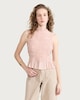 image 1 of F&F Shirred Sleeveless Top in Pink