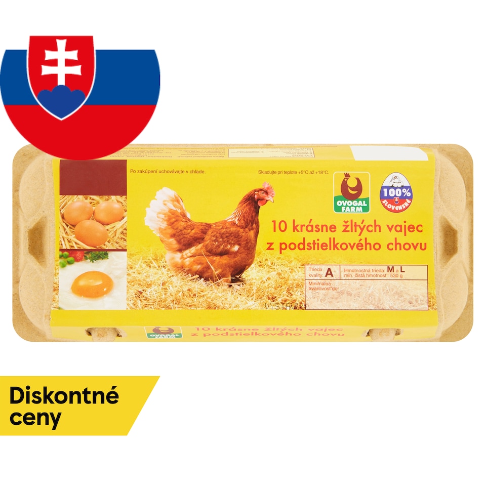 Ovogal Farm Vajcia z podstielkového chovu M a L 10 ks