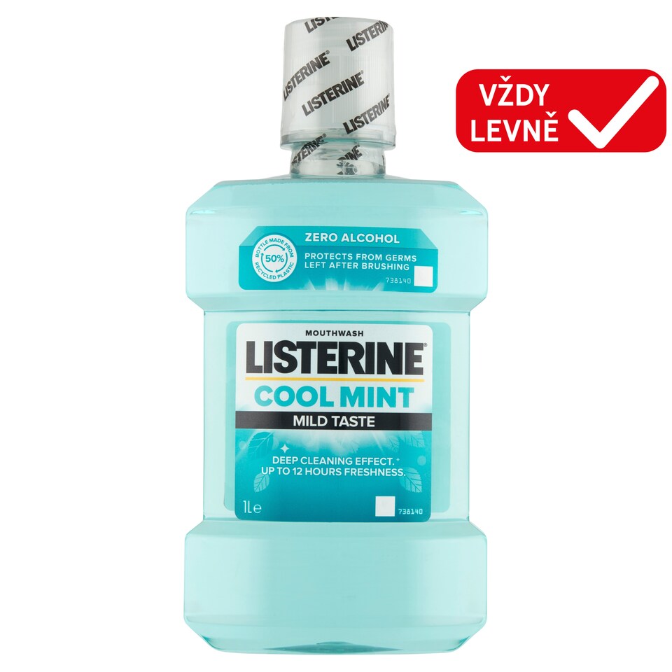 image 1 of Listerine Cool Mint Mild Taste Mouthwash 1L