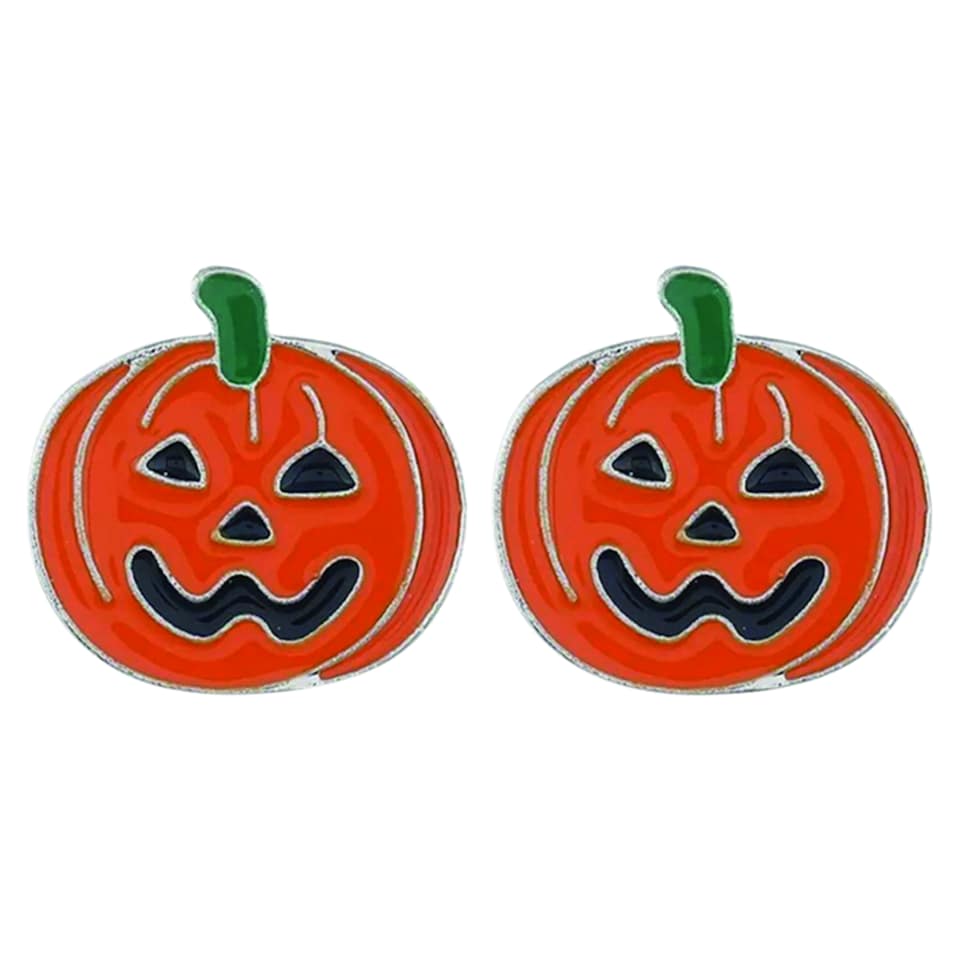 image 1 of Mobil Digital Pumpkin Earrings