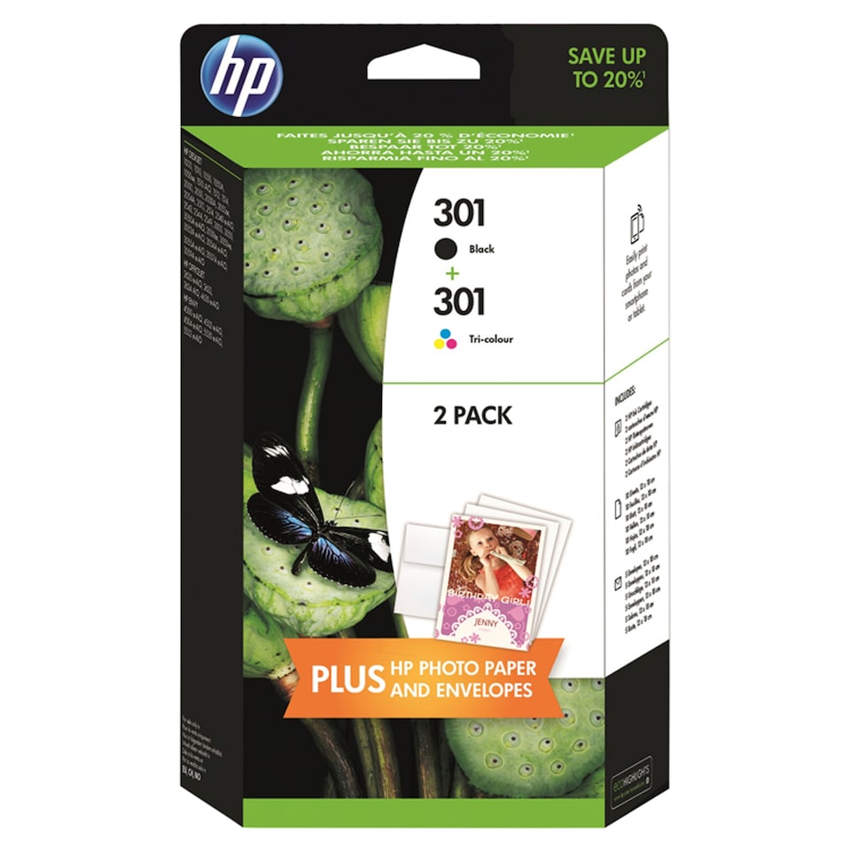 Hp 301 Multipack Printer Ink Cartridge