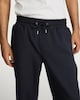 image 2 of The F&F Edit Cotton Rich Wide Leg Drawstring Joggers in Navy