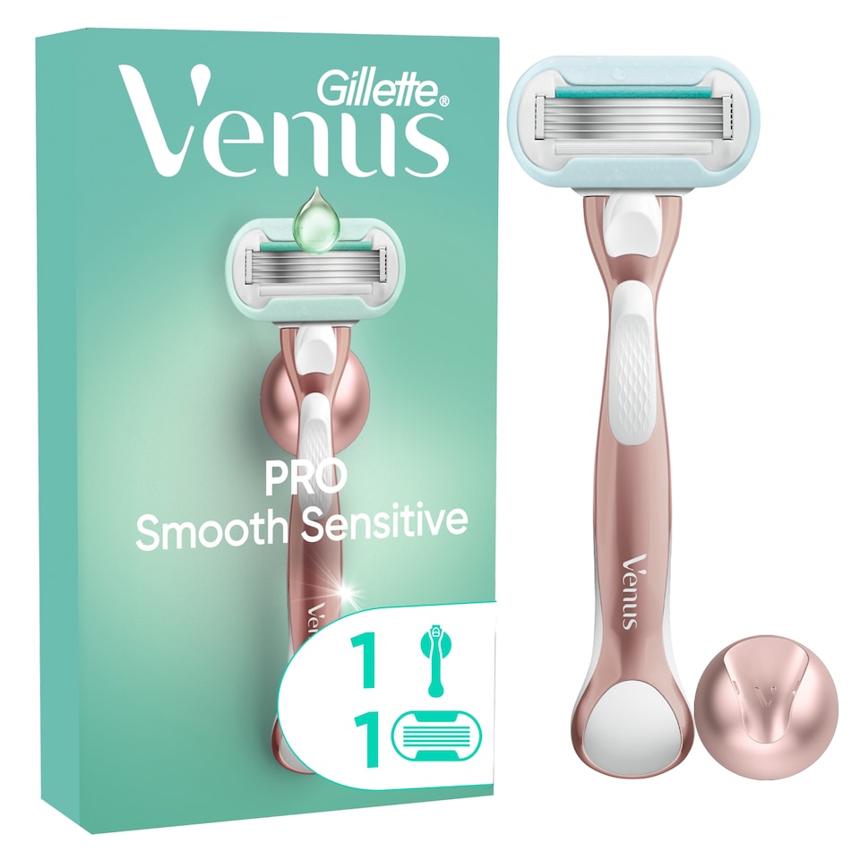 image 1 of Gillette Venus Deluxe Smooth Sensitive Rose gold Platinum Razor