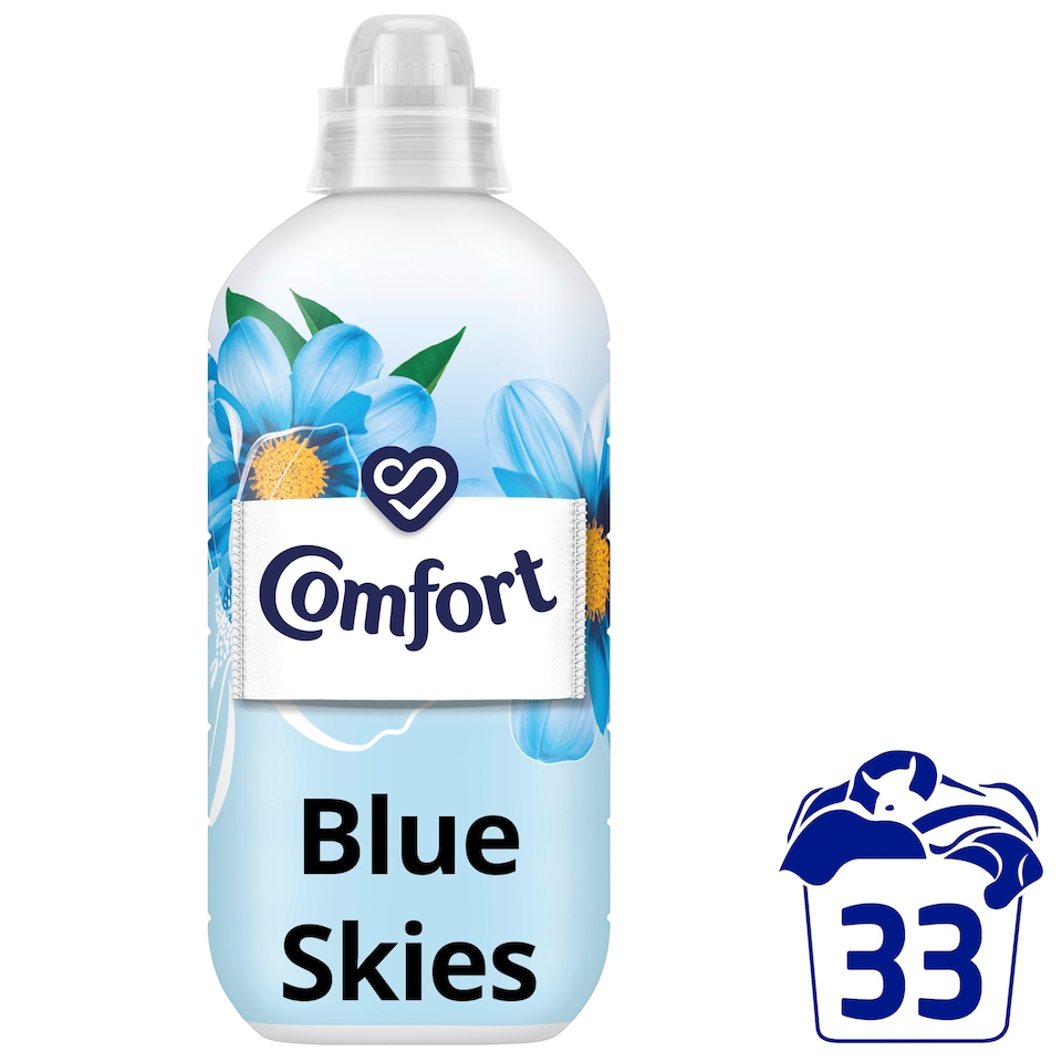 image 1 of Comfort Fabric Conditioner Blue Skies 33 Washes 990Ml