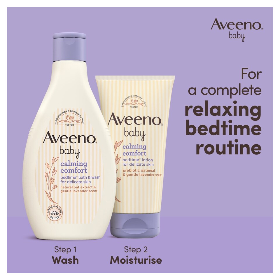 image 1 of Aveeno Baby Calming Comfort Bedtime Bath & Wash 250ml