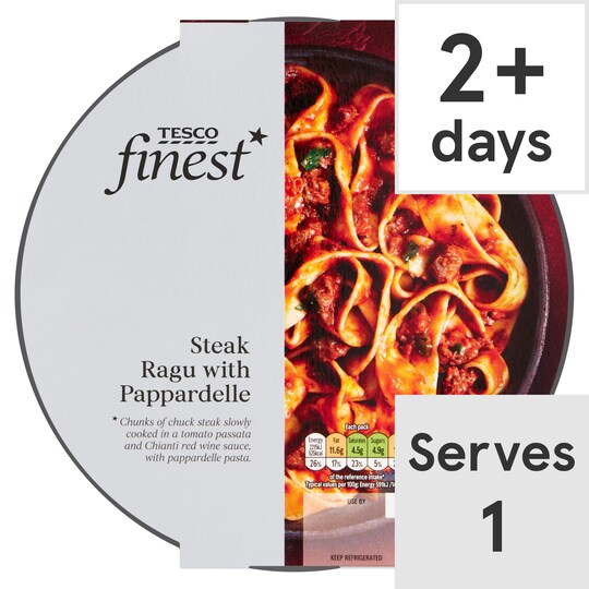 Tesco Finest Steak Ragu Pappardelle 400G Tesco Groceries