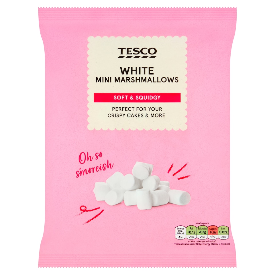 Tesco White Mini Marshmallows 100G