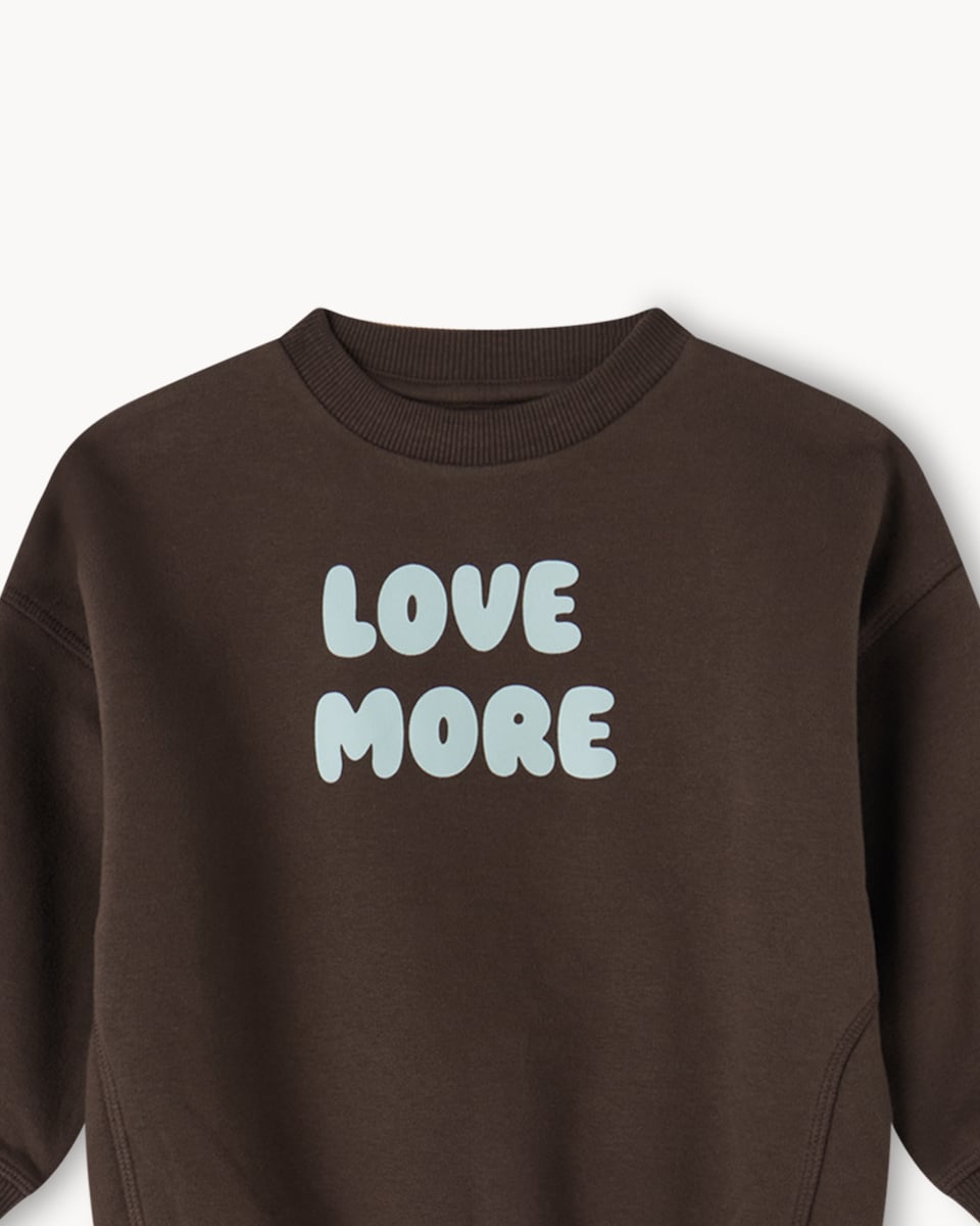 image 1 of F&F Boys 2-Pack Slogan Sweatshirt and Joggers Set in Chocolate