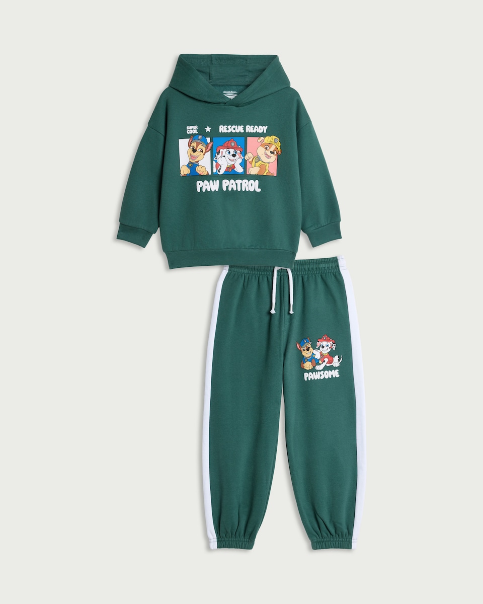 Paw Patrol Cotton Rich Hoodie and Joggers Set in Green