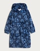 image 4 of F&F Boys Fleece Football Print Pyjama Hoodie in Navy