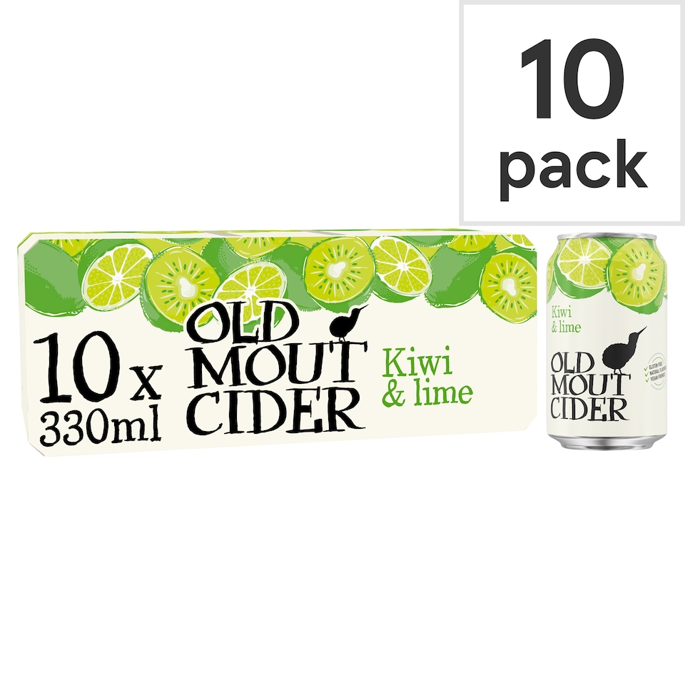 image 1 of Old Mout Kiwi & Lime Cider 10X330ml Can