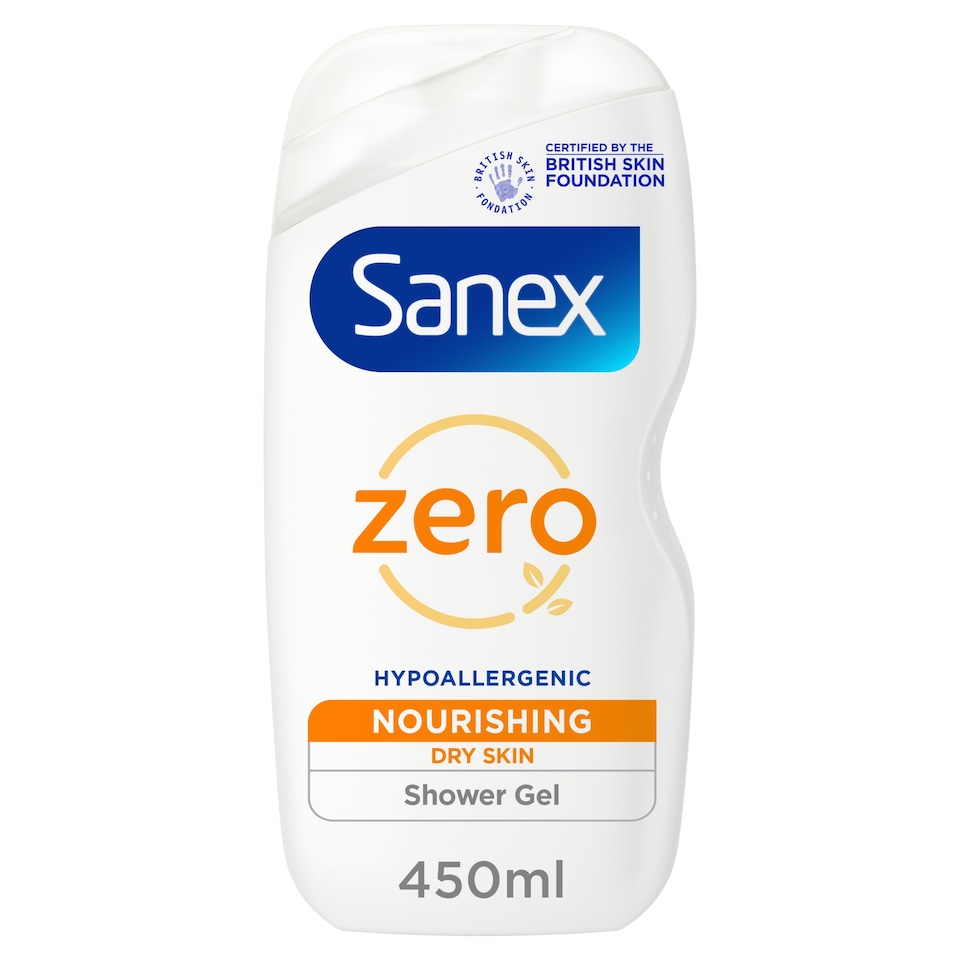 image 1 of Sanex Zero% Nourishing Dry Skin Shower Gel 450Ml