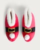 image 2 of F&F Santa Bootie Slippers in Red