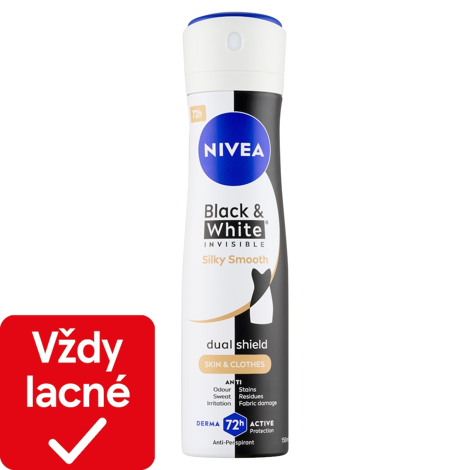 obrázok 1 z Nivea Black & White Invisible Silky Smooth Sprej antiperspirant 150 ml