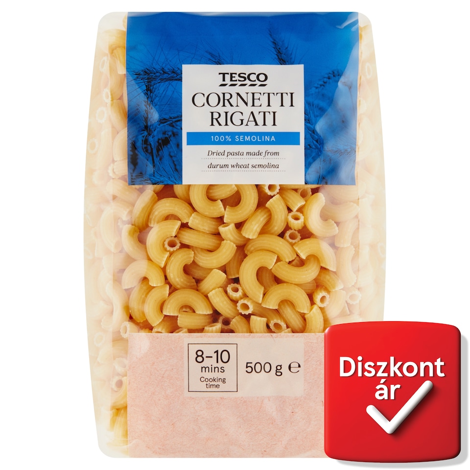 Tesco Cornetti Rigati Durum Dry Pasta 500 g