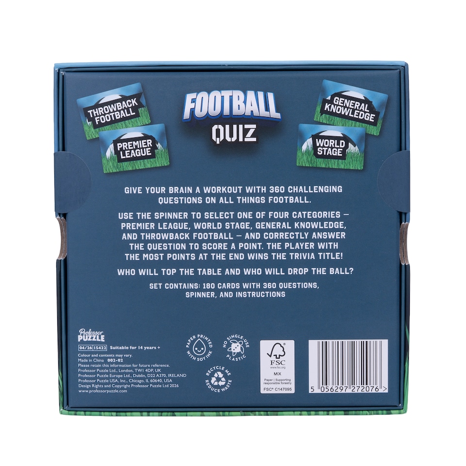 image 1 of Professor Puzzle Football Quiz Game