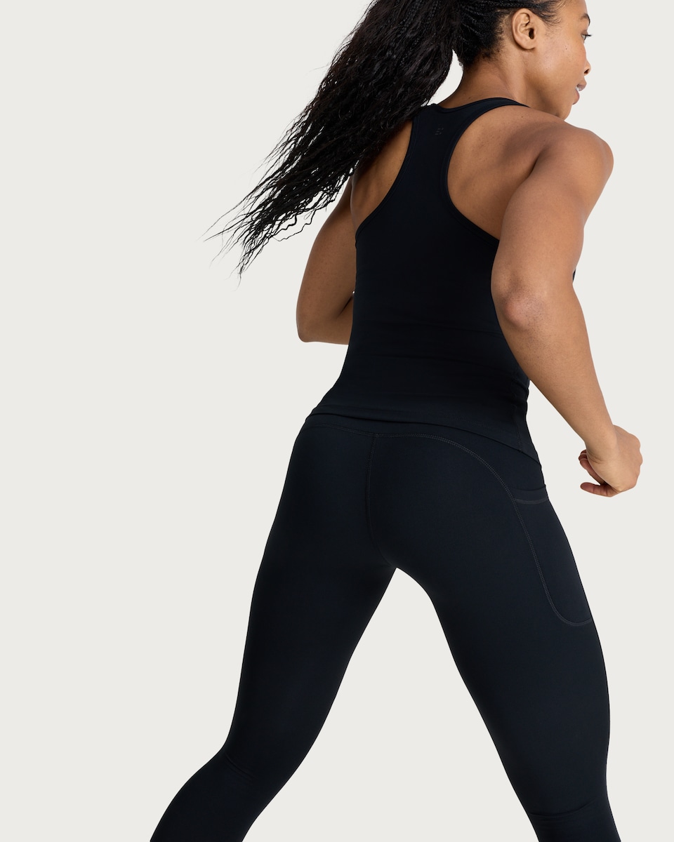 image 1 of F&F Active ULTRAMOVE High Waisted Pocket Leggings in Black