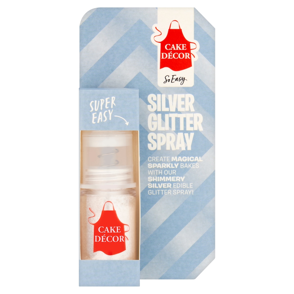 Cake Decor Silver Glitter Spray 4G
