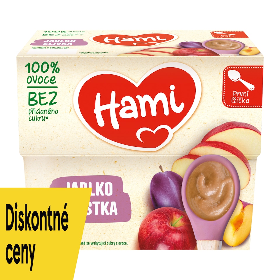 obrázok 1 z HAMI ovocný príkrm Slivka a jablko 4x100g