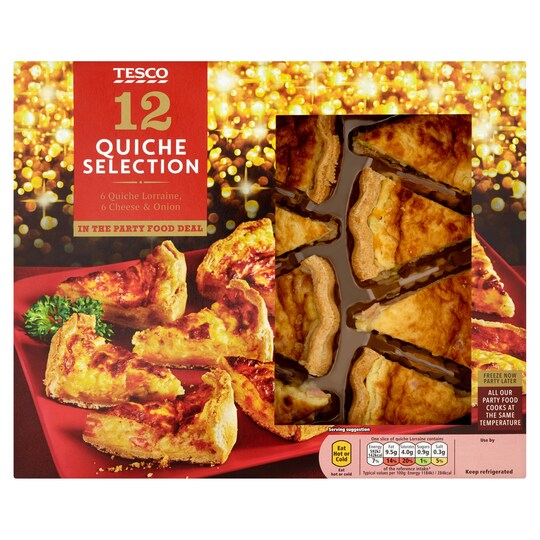Tesco 12 Quiche Selection Pack 600G Tesco Groceries