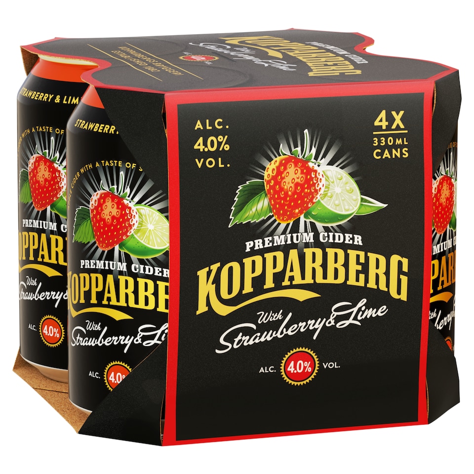 Kopparberg Strawberry & Lime Cider 4X330ml Can