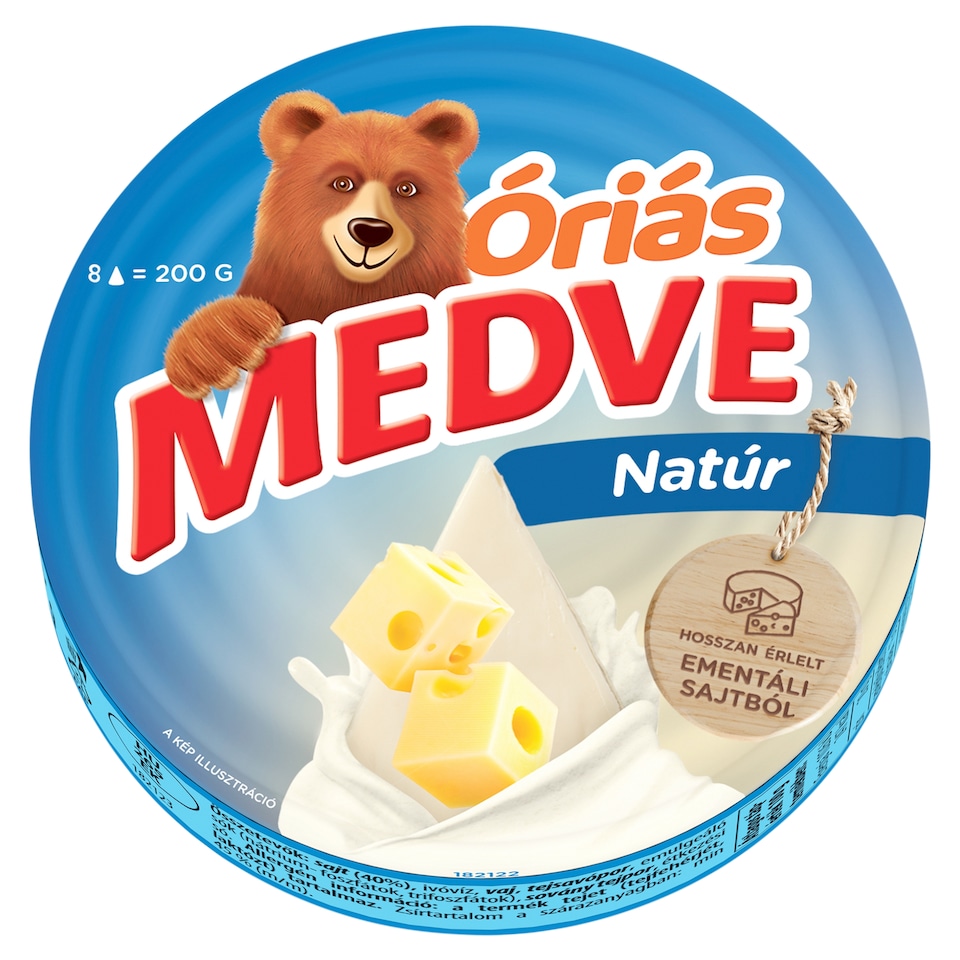 Medve Óriás Unflavoured Fat Processed Cheese Spread 8 x 25 g (200 g)