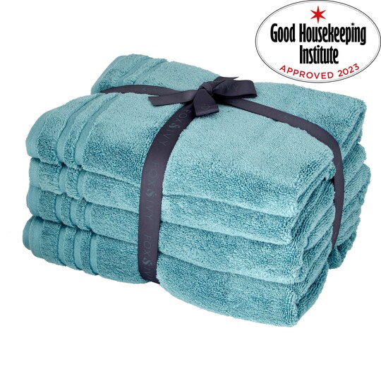 Fox & Ivy 4Pce Hygro Tencel Towel Bale Ice Blue Tesco Groceries