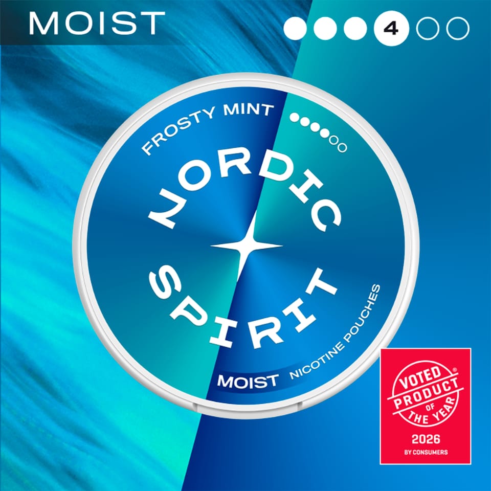 image 1 of Nordic Spirit Frosty Mint Extra Strong - Tobacco Free Nicotine Pouches 20 Pack 11mg 14g
