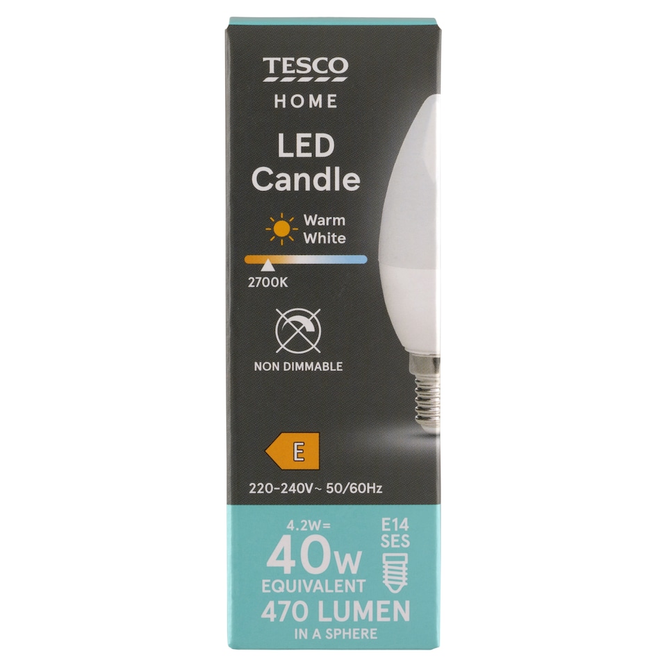 image 1 of Tesco Home LED Candle 4.2W E14 Warm White 1 pc