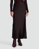 image 3 of F&F Satin Midi Slip Skirt in Chocolate