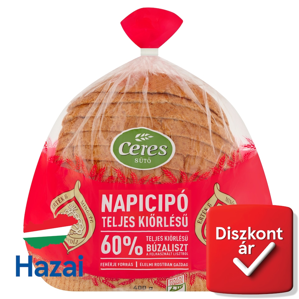 Ceres Napicipó teljes kiőrlésű kenyér 400 g  1. kép