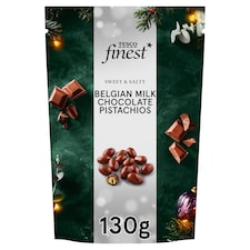 Tesco Finest Belgium Milk Chocolate Pistachios 130g