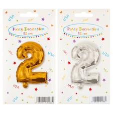 Decorata Party fólia léggömb 2-es szám partidísz 85 cm
