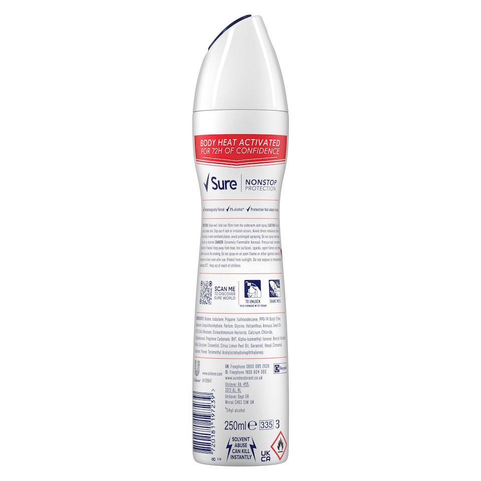 image 1 of Sure Women Uplifting & Fresh 72h Nonstop Protection Antiperspirant Deodorant 250ml