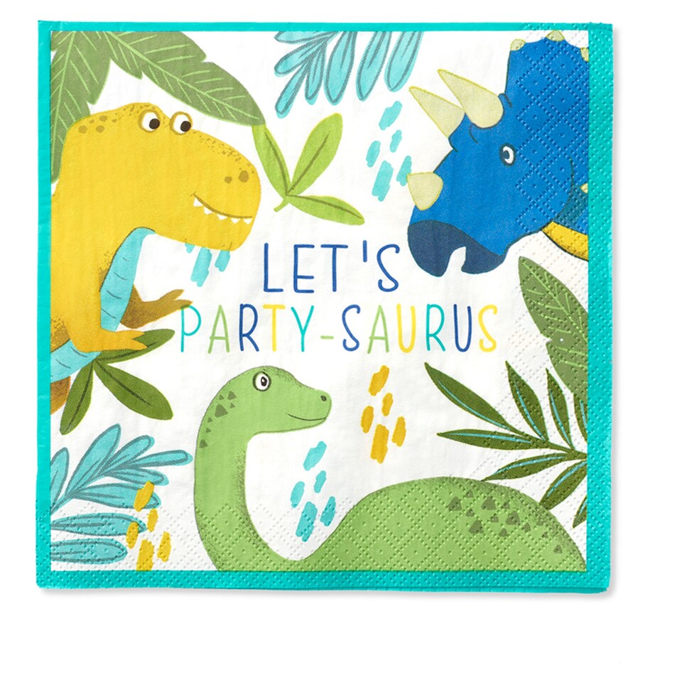Tesco Dinosaur Napkin 20 Pack