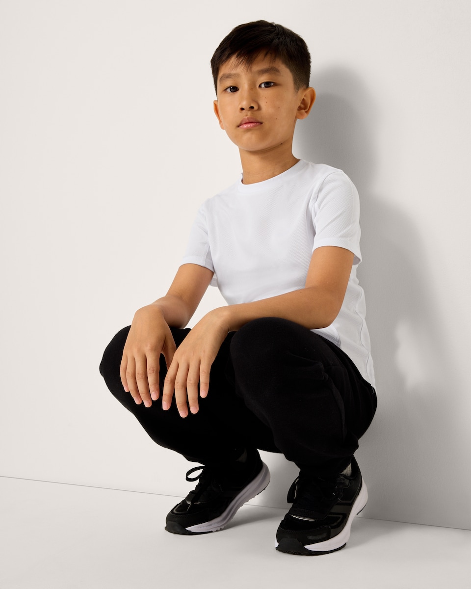 image 1 of F&F School Unisex 2 Pack PE T-Shirts in White