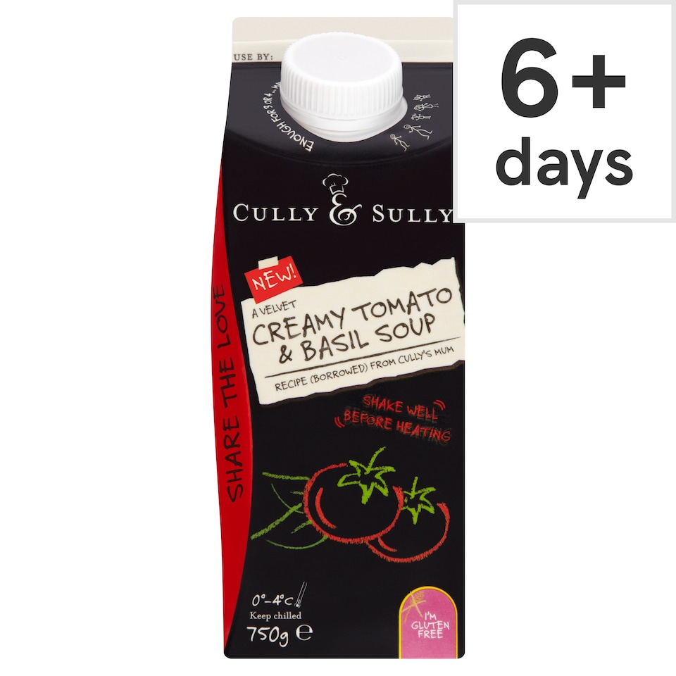 Cully And Sully Creamy Tomato And Basil Soup 750G