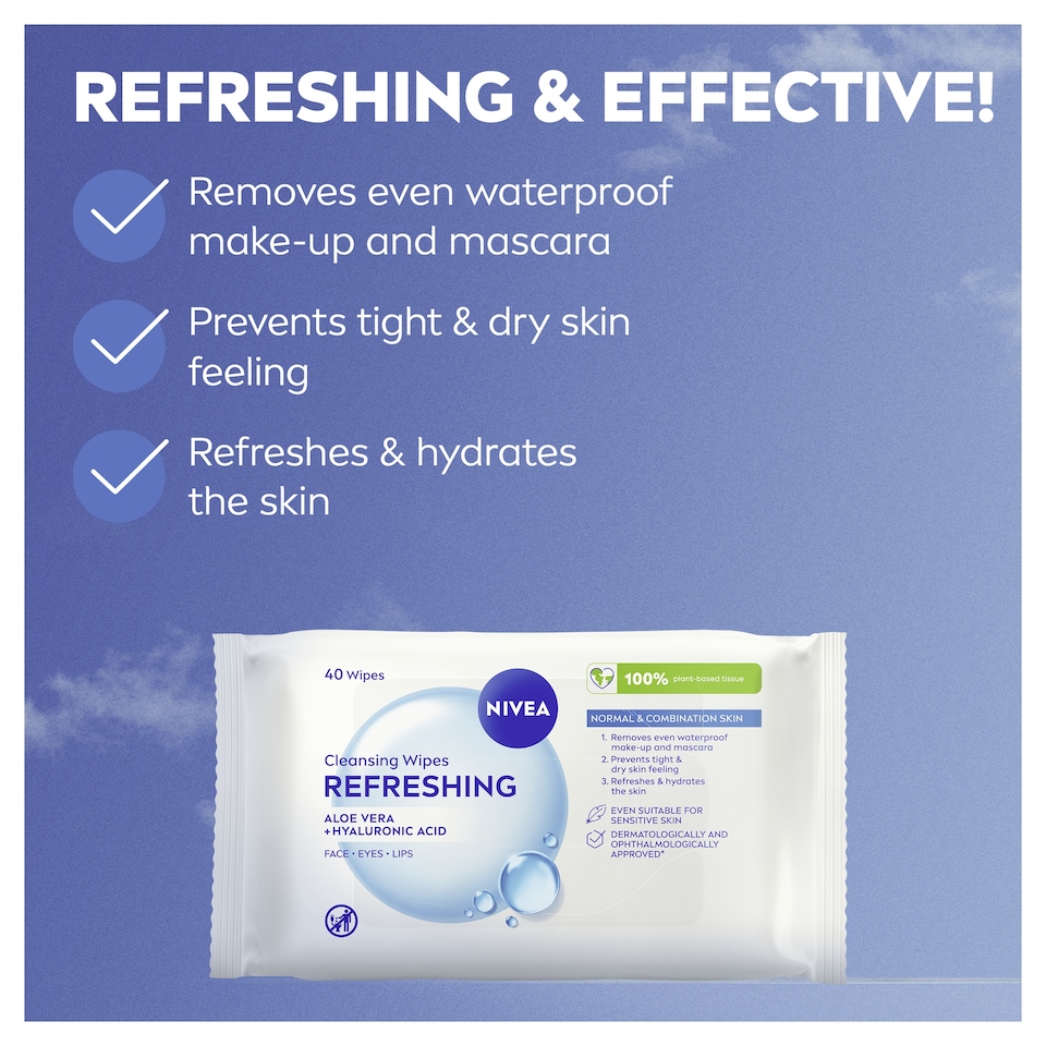 image 1 of NIVEA Cleansing Face Wipes Normal Skin 25 Pack