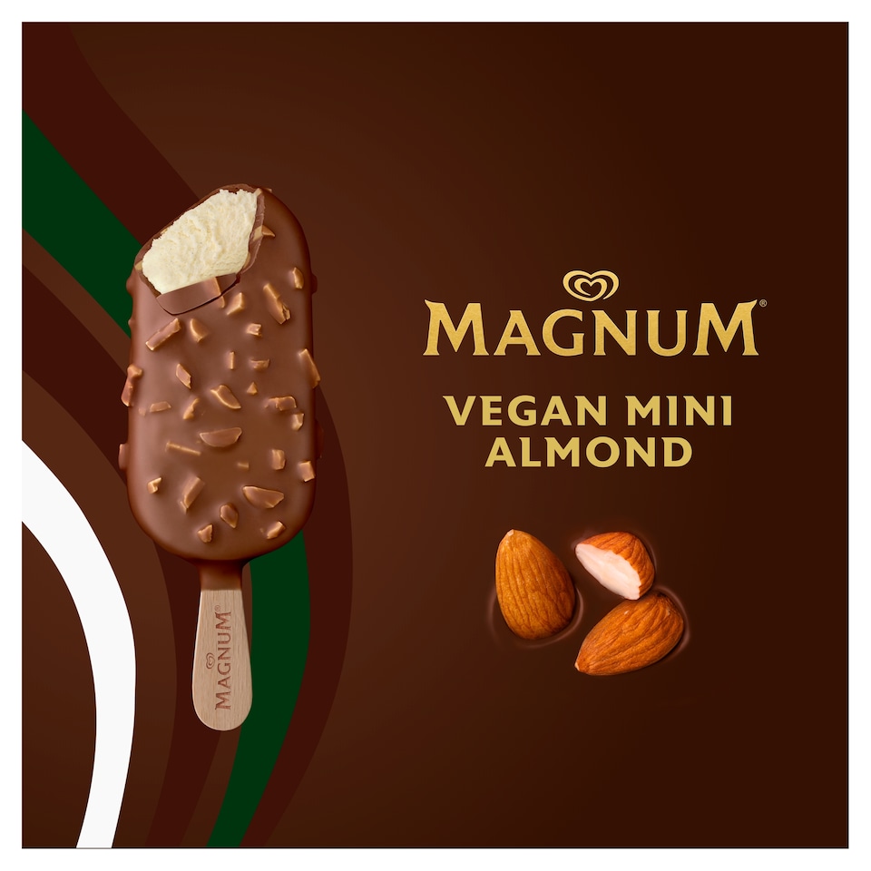 image 1 of Magnum Mini Vegan Classic Vanilla & Almond 6 Pack 330Ml