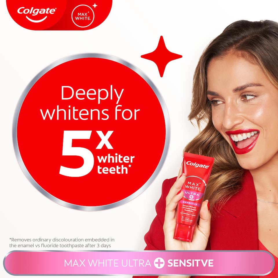 image 1 of Colgate Max White Ultra+ Sensitive Whitening Toothpaste 75ml