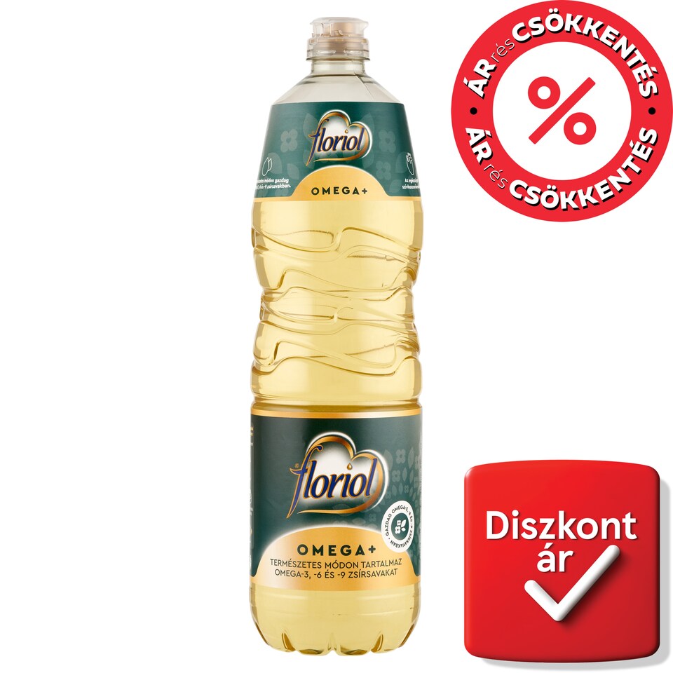 Floriol Omega+ finomított repceétolaj és nagy olajsavtartalmú napraforgó-étolaj keveréke 1 l  1. kép